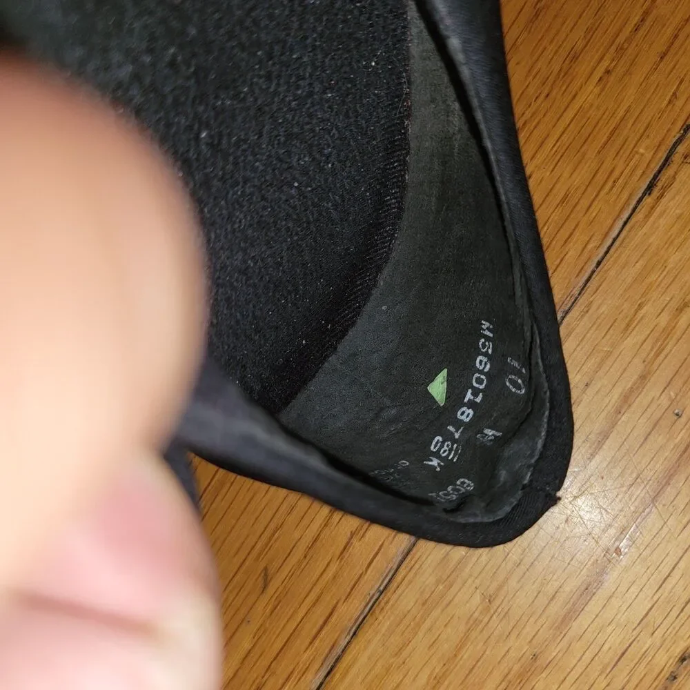 Munro Women's Black Canvas Slip On Platform Wedge Shoes 10  W